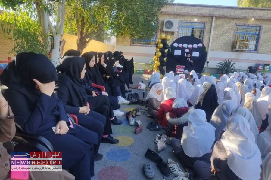 مزین نمودن کلاس های درس مدرسه ای در لامرد به نام شهدا